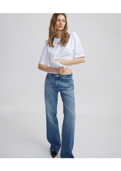 Wide Leg Fit Jean Pantolon