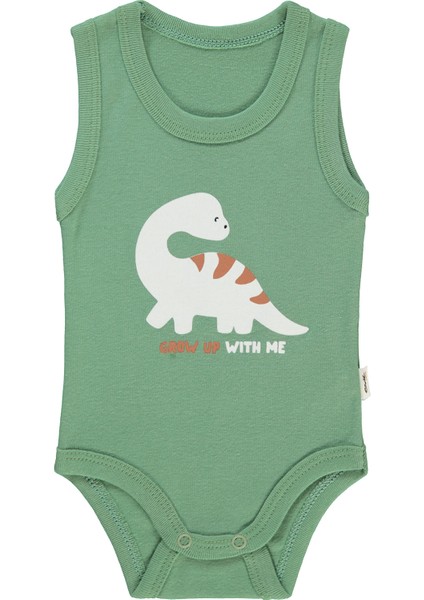 Erkek Bebek Çıtçıtlı Badi 1-36 Ay Haki