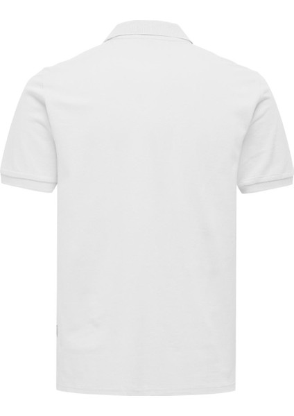Düz Beyaz Erkek Polo T-Shirt Onstray Slım Ss Polo