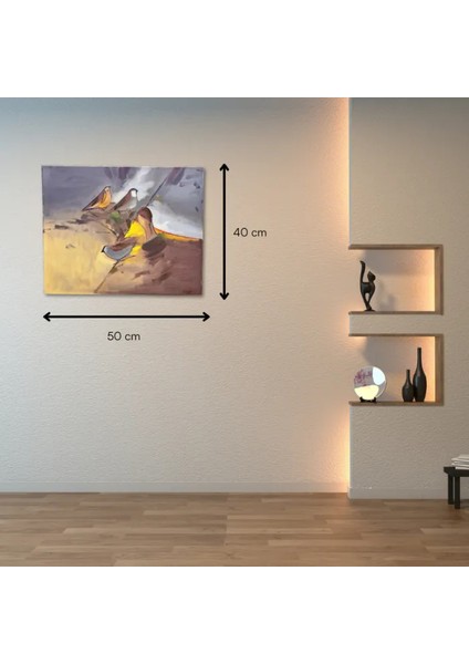 Yağlı Boya Tablo Soyut Kuşlar 40 x 50CM