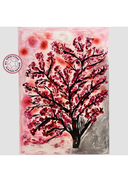 Yağlı Boya Kiraz Çiçeği Tablo 50 x 70CM
