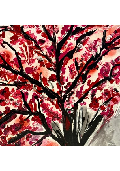 Yağlı Boya Kiraz Çiçeği Tablo 50 x 70CM