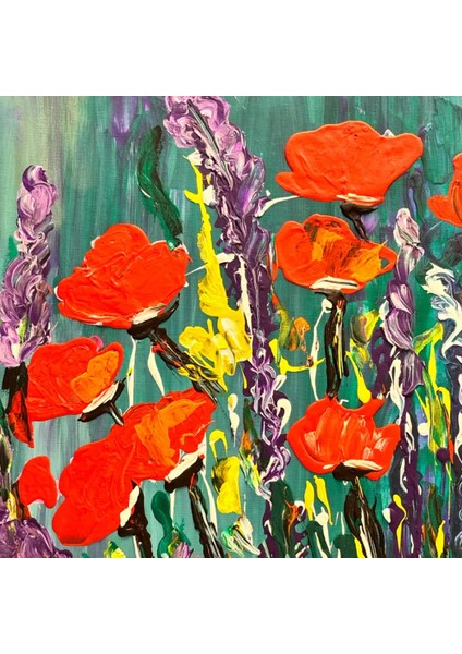Yağlı Boya Gelincik Çiçeği Tablo 50 x 70CM