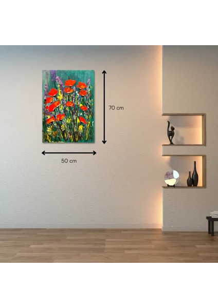 Yağlı Boya Gelincik Çiçeği Tablo 50 x 70CM