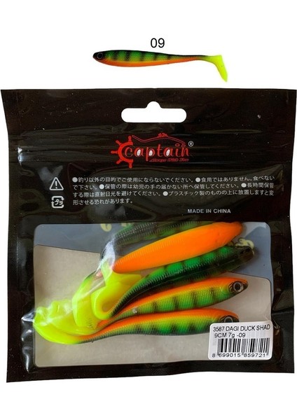 3587 Dagi Duck Shad 9cm 7gr 5'li Paket Silikon Yem fiyatları