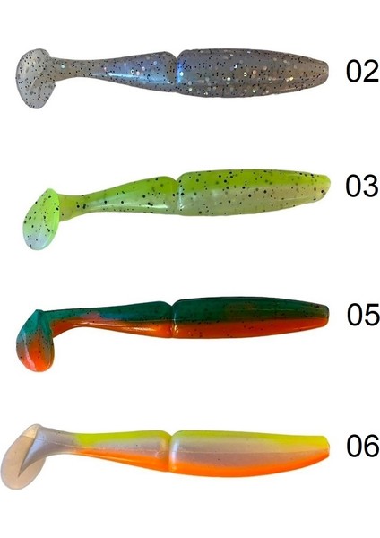 3516 Pukka Shad 9cm 7.2gr 5'li Paket Silikon Yem