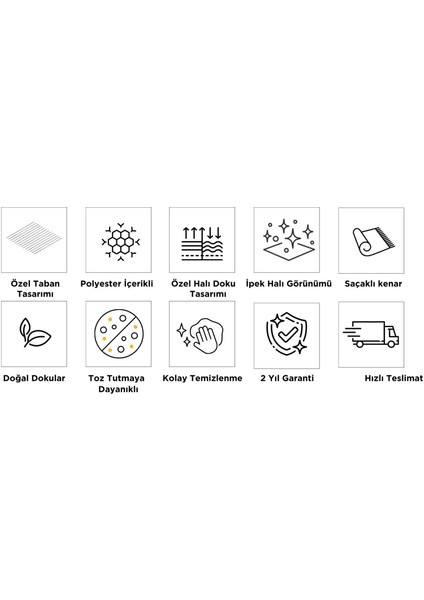 Zeus 09991d Mavi Modern Sade Desen Halı modelleri