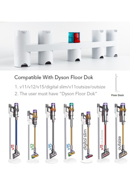 Dyson V11 Dok Depolama Braketi Parçaları Ücretsiz Delme 36,3 cm Için (Yurt Dışından) indirimleri