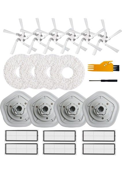 22PCS Yedek Parçalar Yan Fırça Filtre Paspas Bezi Temizleme Fırçası (Yurt Dışından)