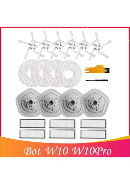 22PCS Yedek Parçalar Yan Fırça Filtre Paspas Bezi Temizleme Fırçası (Yurt Dışından)