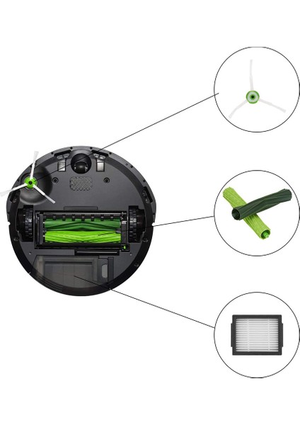 Irobot Roomba I7 I7+/ı7 Plus E5, Kauçuk Fırçalar, Hepa Filtreler Için 16 Adet (Yurt Dışından) indirimleri