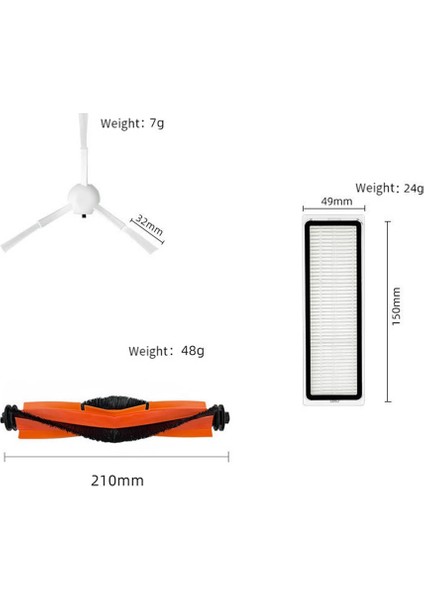 Xiaomi Mijia Omni B101CN Için Ultra Parçalar Ana Yan Fırça Hepa Filtre (Yurt Dışından) indirimleri