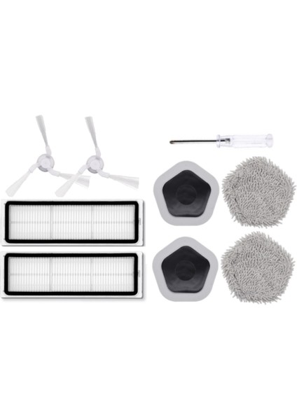 Xiaomi Hepa Filtre Yan Fırça Paspas Bezi ve Paspas Tutucu B Için 9 Adet Kit (Yurt Dışından)