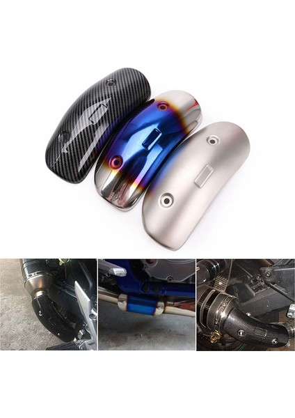Evrensel Motosiklet Egzoz Susturucu Boru Bacak Koruyucu Isı Kalkanı Kapak Koruma Yoshimura Ar Sc Ak Yamaha Kawasaki C (Yurt Dışından) modelleri