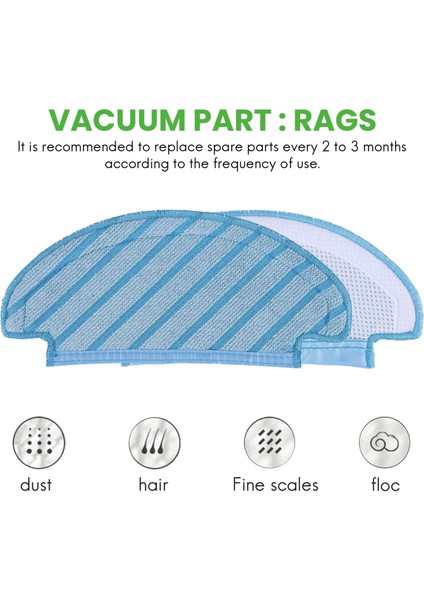 Ecovacs Deebot Ozmo Elektrikli Süpürge Için Tek Kullanımlık Paspas Bezleri (Yurt Dışından)
