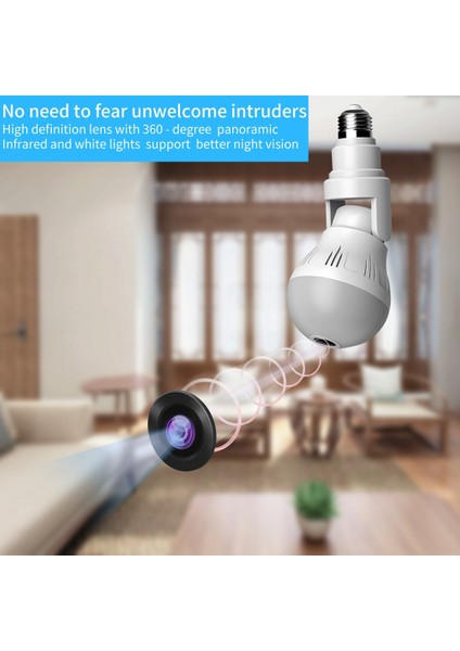 V380 2 Mp 360 Panoramik Gözetleme Wifi Kamera Ampulü Balıkgözü Lamba (Yurt Dışından) indirimleri