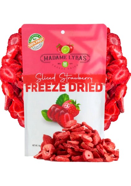 Dondurularak Kurutulmuş Çilek Dilimleri 16GR Şeker Ilavesiz Freeze Dried (Dondurularak Kurutulmuş) Çilek Dilimleri