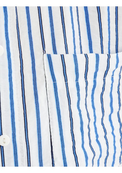 x Sima Tarkan - Kolsuz Gömlek Cep Detaylı Viskon Kumaş