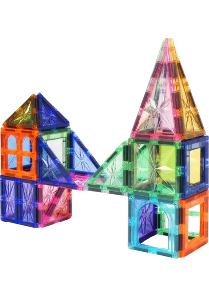Magnespace Magnetic Tiles 3 Boyutlu Mıknatıslı Yapı Oyuncak Seti 48 Parça