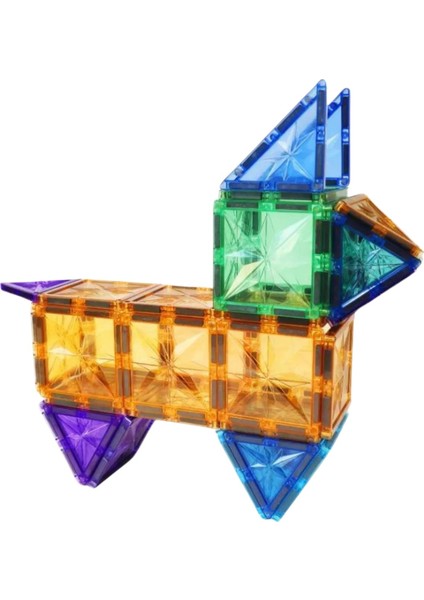 Magnespace Magnetic Tiles 3 Boyutlu Mıknatıslı Yapı Oyuncak Seti 48 Parça