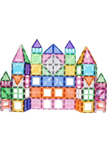 Magnespace Magnetic Tiles 3 Boyutlu Mıknatıslı Yapı Oyuncak Seti 108 Parça