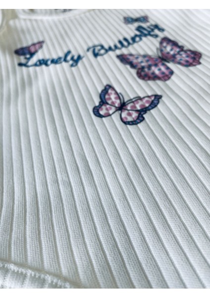 Gleamykids Bebek Çıtçıtlı Body Zıbın Kelebek Desen Organik %100 Pamuk Nefes Alan Kumaş fiyatları