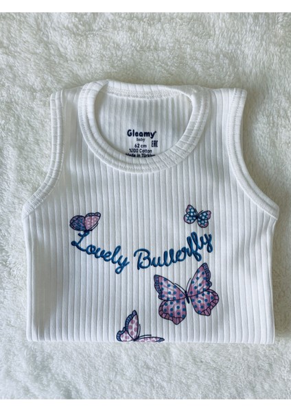 Gleamykids Bebek Çıtçıtlı Body Zıbın Kelebek Desen Organik %100 Pamuk Nefes Alan Kumaş modelleri