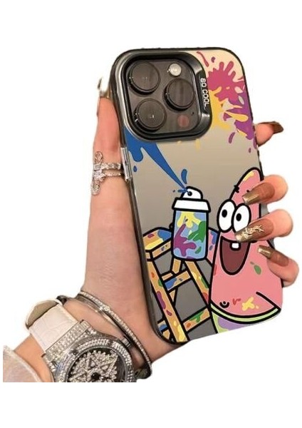 Renkli Gümüş ve Siyah Patrick Graffiti Telefon Kılıfı (Yurt Dışından)