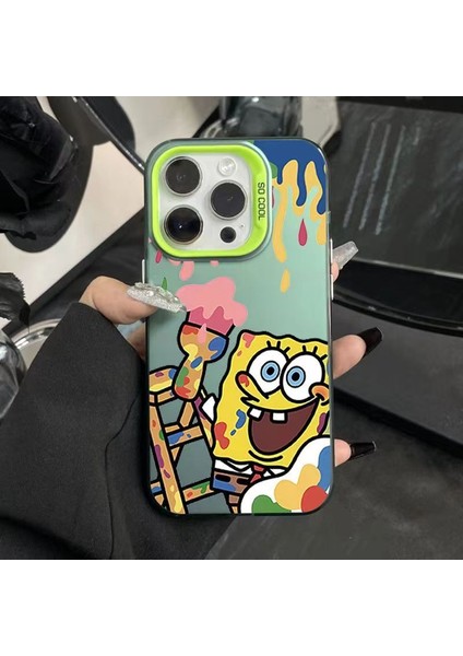 Renkli Gümüş Yeşil Spongebob Grafiti Telefon Kılıfı (Yurt Dışından)