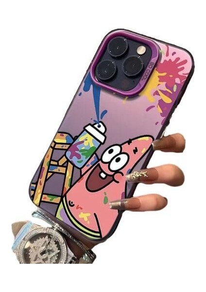 Renkli Gümüş Mor Patrick Graffiti Telefon Kılıfı (Yurt Dışından)