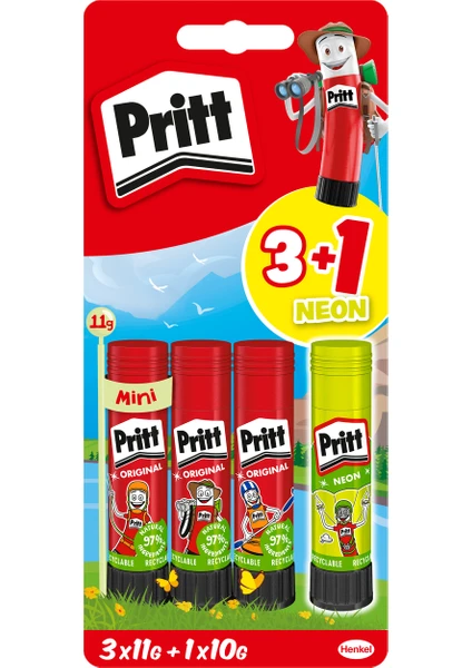 Prıtt 3X11 gr +10 gr Stıck Yapıstırıcı