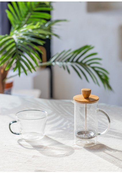 The Mia Bambu Kapaklı French Press 350 ml