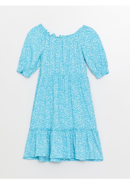 Lcw Kids U Yaka Desenli Kısa Kollu Kız Çocuk Elbise fiyatları