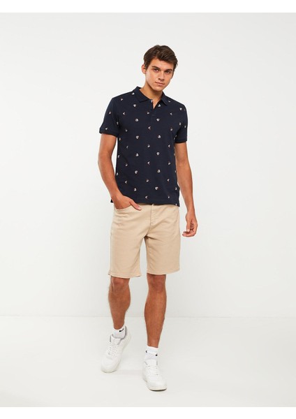 Lcw Casual Polo Yaka Kısa Kollu Desenli Penye Erkek Tişört modelleri