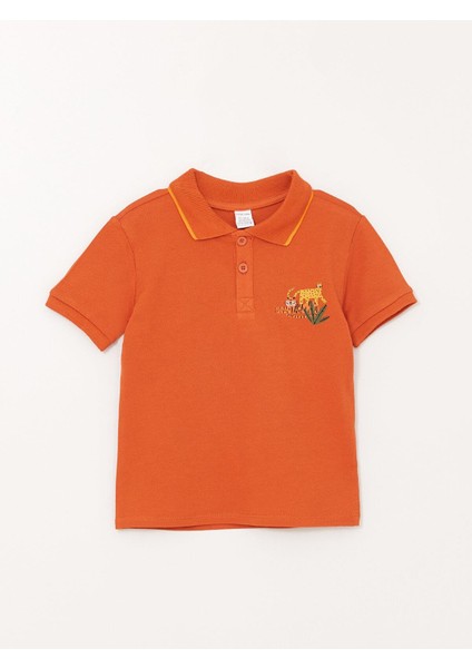 Lcw Baby Polo Yaka Kısa Kollu Baskılı Erkek Bebek Tişört