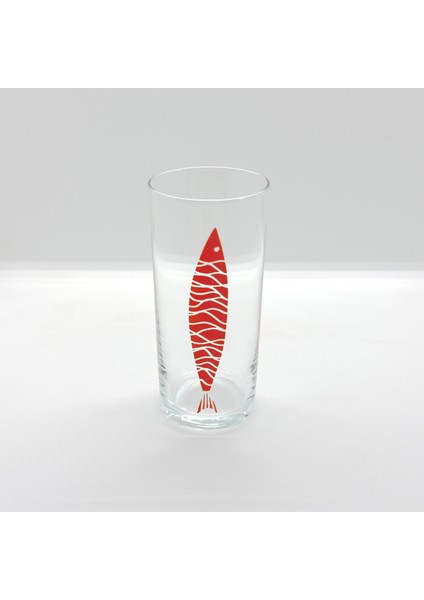 Other Orange Fish / Turuncu Balık Baskılı Paşabahçe Rakı Kadehi - 6 Adet