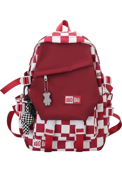 Okul Çantası, Kadın Sırt Çantası, Lise Büyük Kapasiteli Çanta, Orman Tarzı Çok Yönlü Dama Tahtası Bilgisayar Çantası (Yurt Dışından)