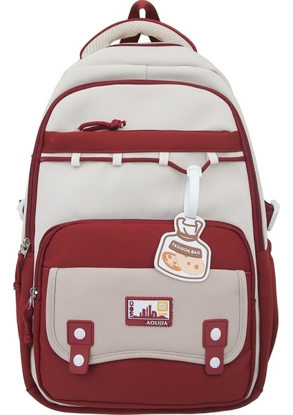 Okul Çantası Kolejli Kız Basit Büyük Kapasiteli Ortaokul Bilgisayar Sırt Çantası Kız Lise Öğrencisi Sırt Çantası (Yurt Dışından)
