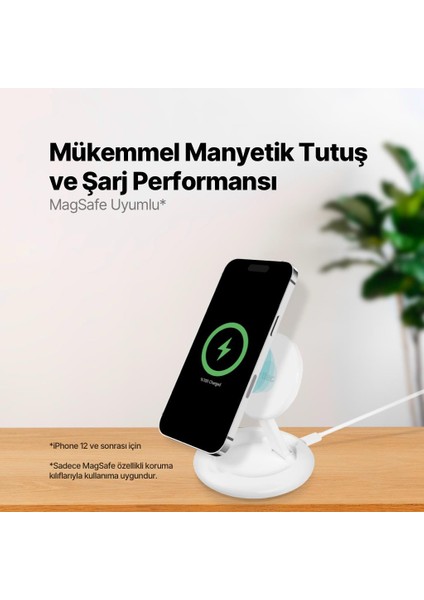 Aircharger Up M Magsafe Uyumlu Kablosuz Hızlı Şarj Standı