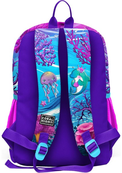 Yaygan Coral High Kids Pembe Mor Kaplumbağa Desenli 3’Lü Okul Çanta Seti 23756-Mix3 fiyatları