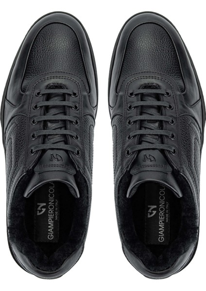 Giampiero Nicola Erkek Deri Siyah Casual Ayakkabı 664 401110A Erk Ayk Sk24-25 Nero indirimleri