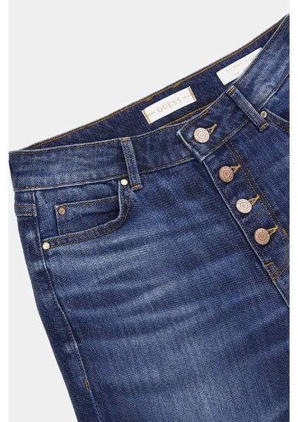Kadın Guess Yüksek Bel Pantolon - Mavi