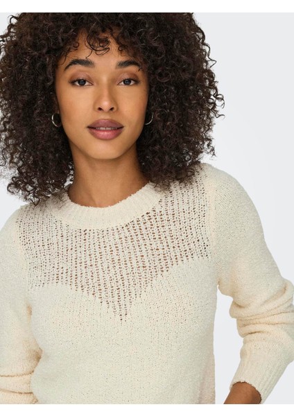 Kadın Kazak Ekru 15327663 Onlemıra L/s O-Neck Knt indirimleri