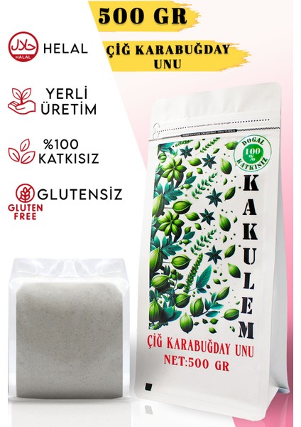 Glutensiz Sertifikalı Çiğ Karabuğday Unu 500 gr Greçka Unu