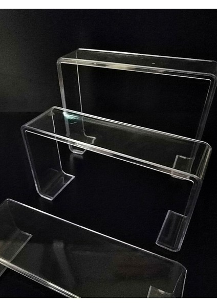 Beyaz 3lü Merdiven Stand, Ayakkabı Standı, 3lü Stand Seti Pleksi Şeffaf Plastik modelleri