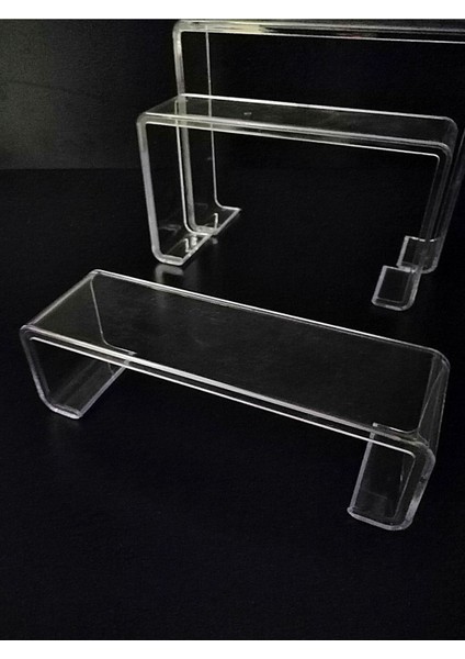 Beyaz 3lü Merdiven Stand, Ayakkabı Standı, 3lü Stand Seti Pleksi Şeffaf Plastik indirimleri