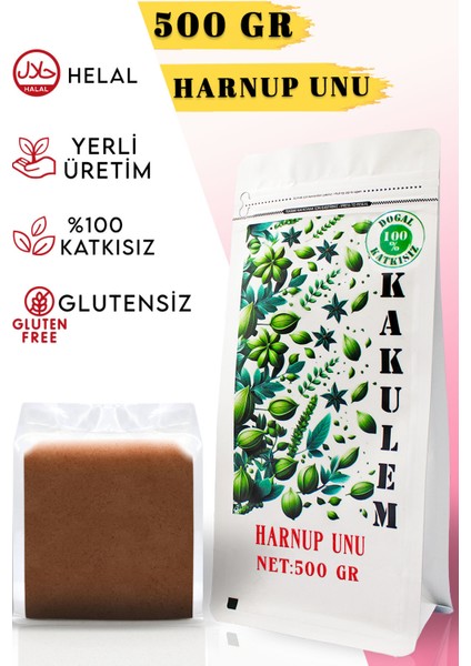 Glutensiz Sertifikalı Keçiboynuzu Tozu Unu Harnup 500 gr