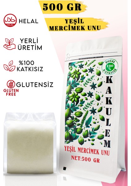 Glutensiz Sertifikalı Yeşil Mercimek Unu 500 gr