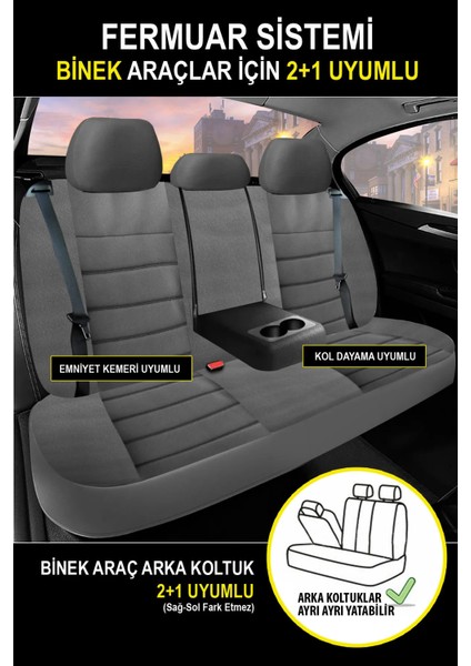 Seat Cordoba Uyumlu Koltuk Kılıfı Mirage Serisi - Füme