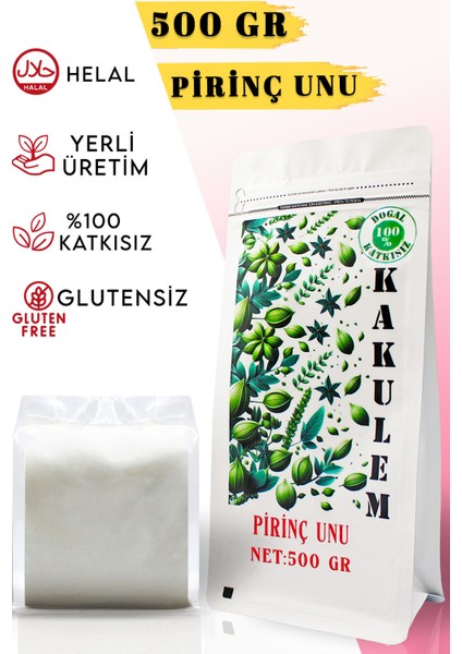 Glutensiz Sertifikalı Katkısız Bebek Pirinç Unu 500 gr